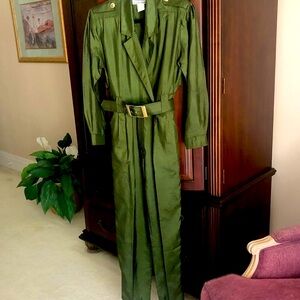 Joan Walter’s Jumpsuit 90’s Green Size Medium 8-10 Vintage